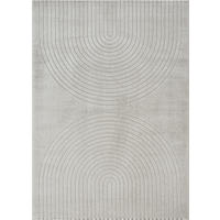 KURZFLORTEPPICH Geometrisch MUOTA Polypropylen Grau 120 x 160 cm - Grau, Textil (120/160cm) - KADIMA DESIGN