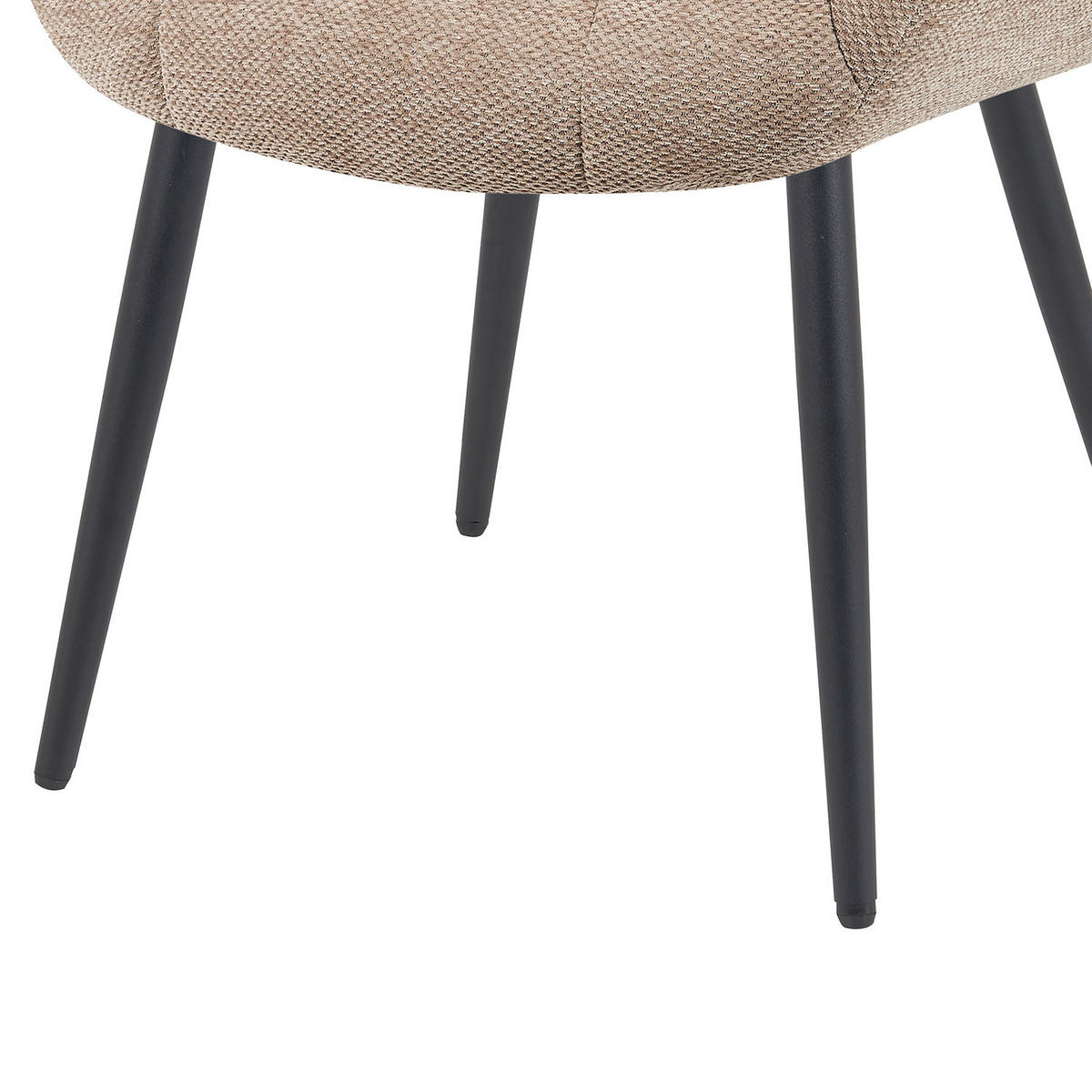 ESSZIMMERSTUHL Mika-Remo - Beige/Schwarz, Textil/Metall (65/81/66cm) - DUBI Möbel