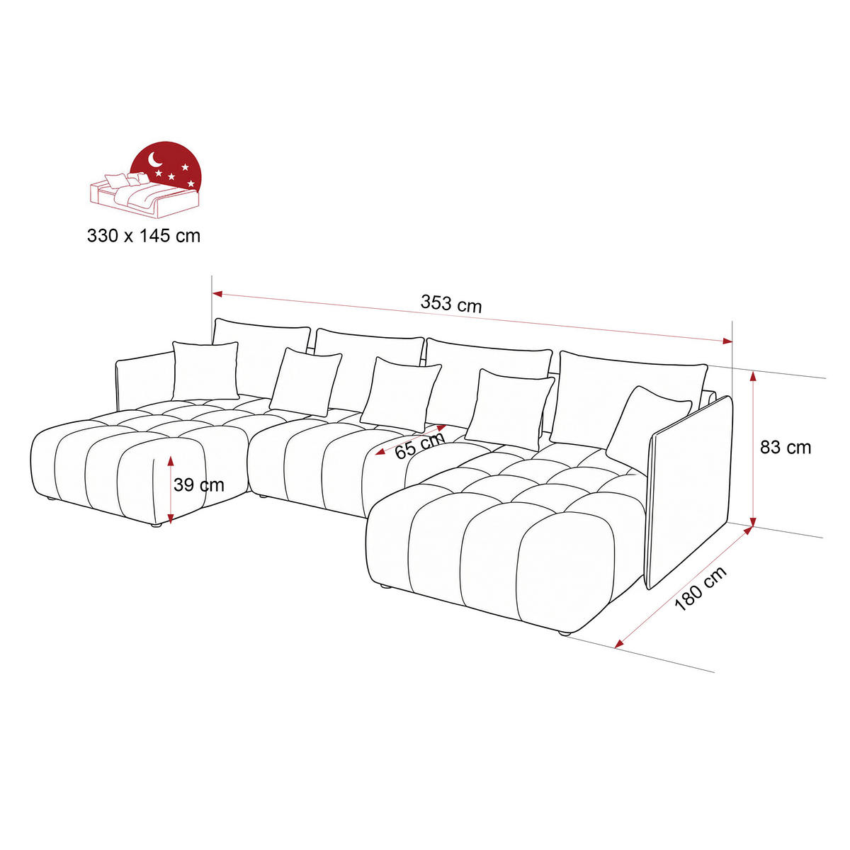 WOHNLANDSCHAFT OLIMPIA mit Schlaffunktion und Bettkasten Hellgrau - Hellgrau, Holzwerkstoff/Kunststoff (300/85/90cm) - Idohome