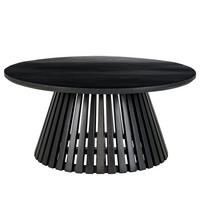 COUCHTISCH - Mango massiv - Schwarz/Braun, Holz (84/84/40cm) - home24