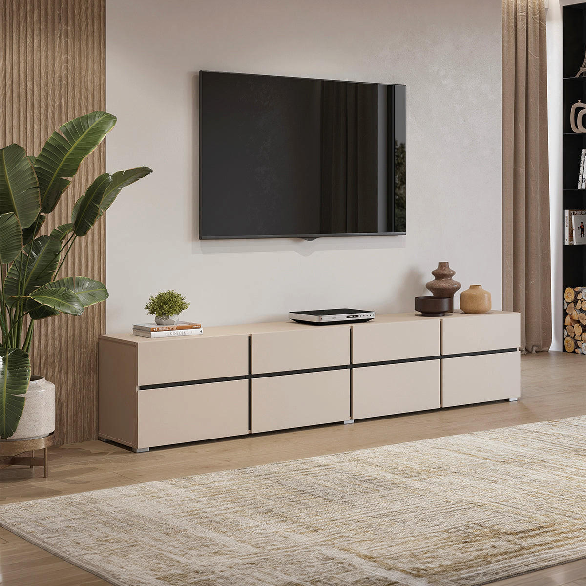 TV STOLEK Lilia Kašmír - kašmírová, kompozitní dřevo (225/48/40cm) - Petits-meubles