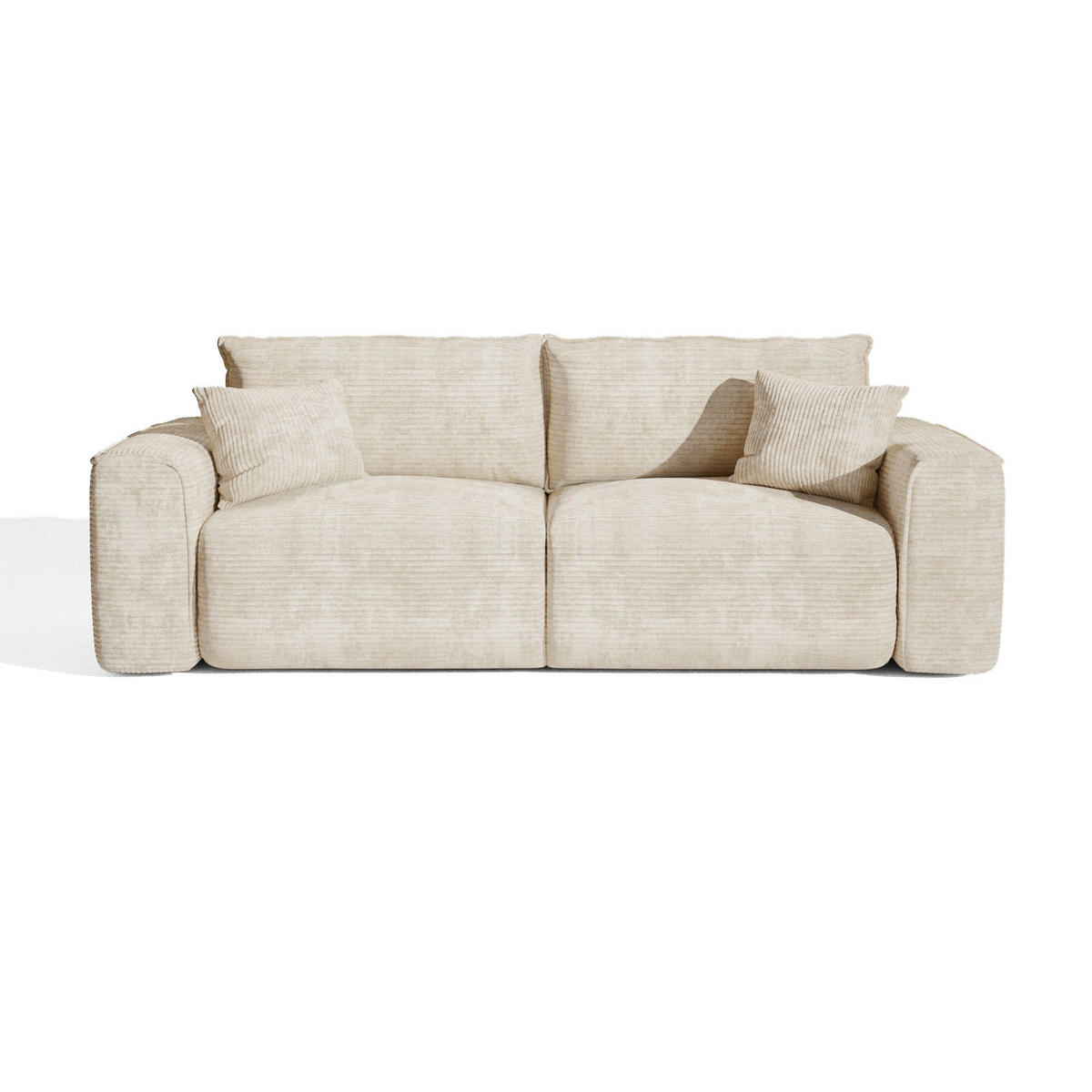 SCHLAFSOFA Express COMO Cord Beige 236cm - Beige, Textil (236/78/100cm) - Premium Interiors