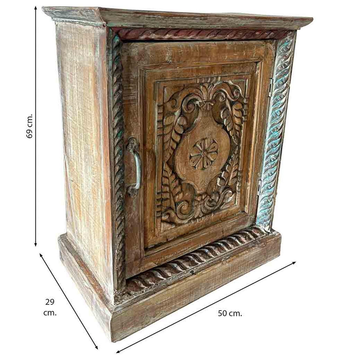 NACHTTISCH aus Holz, braun, 50x29x69cm - Braun, Holz (50/69/29cm) - Wanderlust