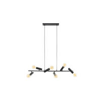 HÄNGELAMPE HAORA Schwarz Metall - Schwarz, Metall (20/110/150cm) - KAWOLA