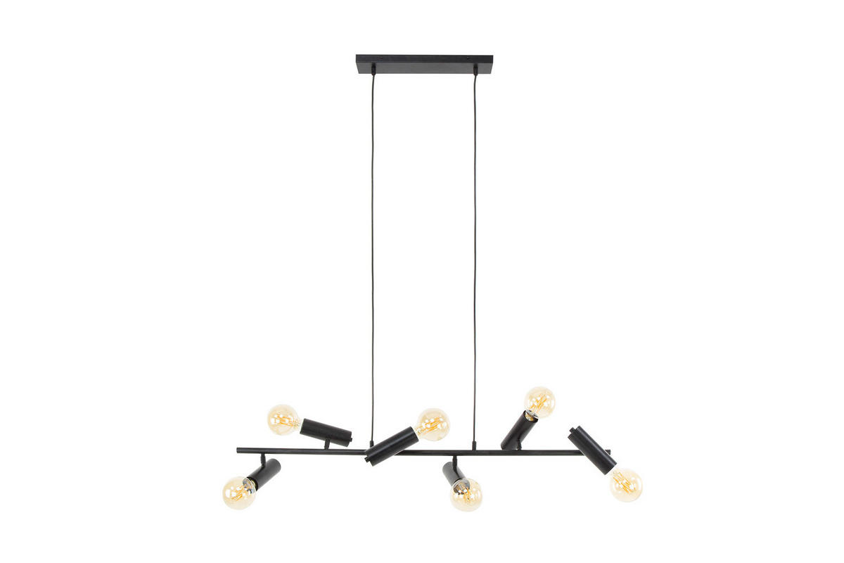 HÄNGELAMPE HAORA Schwarz Metall - Schwarz, Metall (20/110/150cm) - KAWOLA