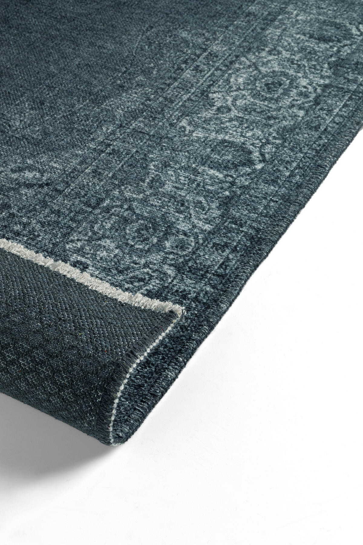 VINTAGE-TEPPICH Holzkohle Grau 80X145cm - Grau, Textil (80/145cm) - Tesso Living