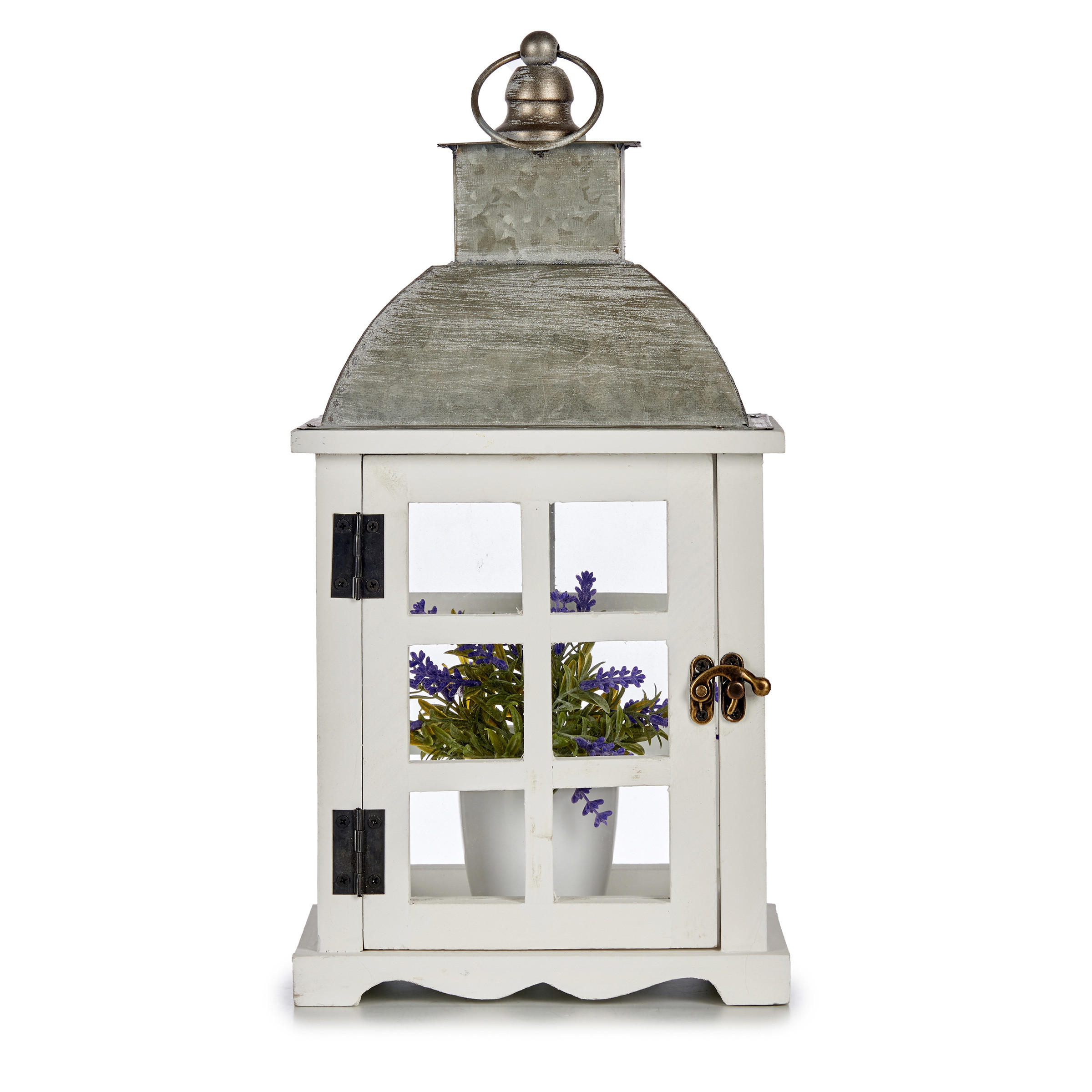 LATERNE Holz Miro 39 cm - Weiß, Holz (20/40/14cm) - Giftdecor