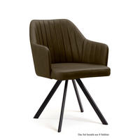 ARMLEHNSTUHL (8er-Set) Delia 58x81x60 Schwarz/Khaki - Dunkelgrün/Schwarz, Kunststoff (60/81/58cm) - 58aufmkessel