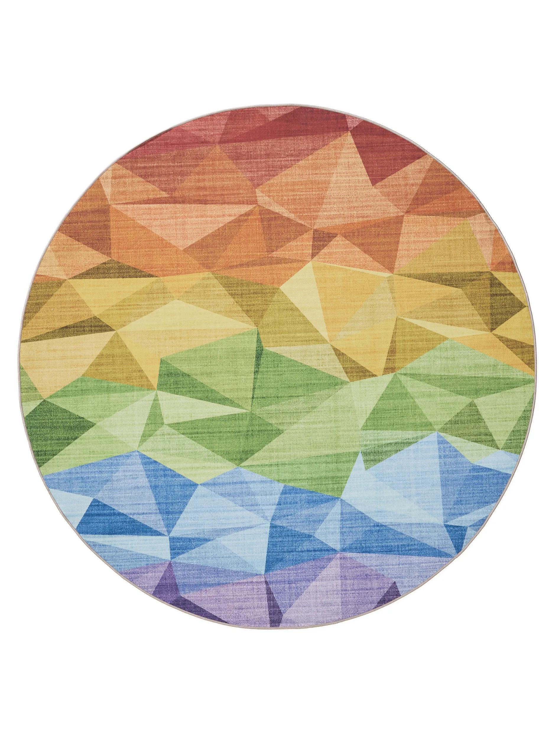 TEPPICH George waschbar ø 120 cm rund - Multicolor, Kunststoff (120/120cm) - benuta