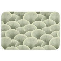 KOUPELNOVÁ PŘEDLOŽKA Vějíř - list - zelený 60x40 cm - pastelově zelená, textil/plast (60/40cm)
