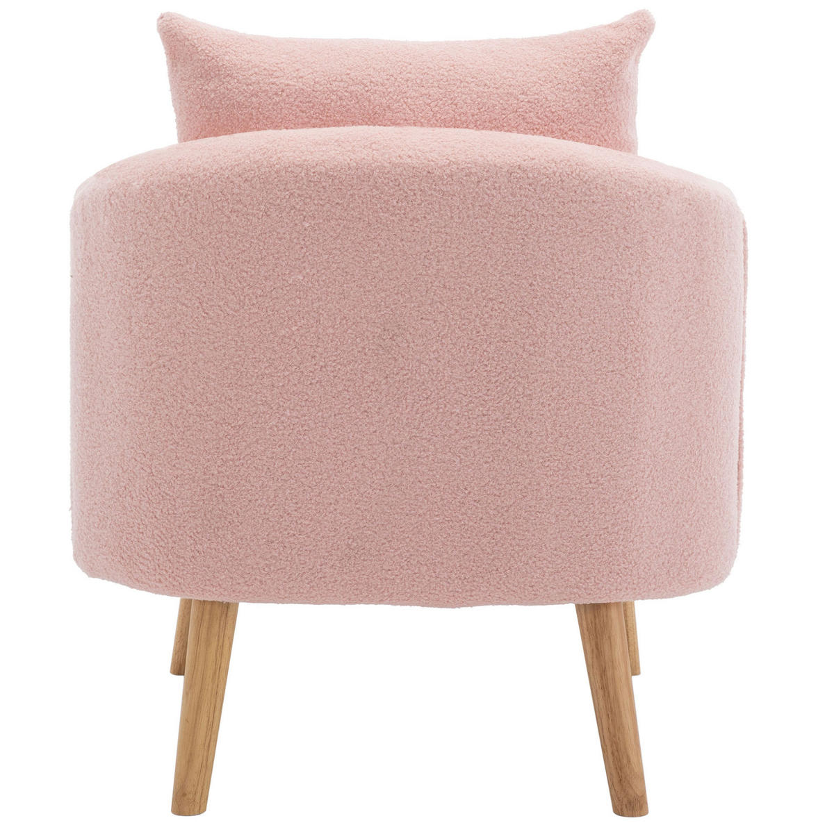 SESSEL 71/72/71 cm in Rosa aus Teddy-Stoff mit Kissen - Rosa, Textil (72/71/71cm) - Flora Grace