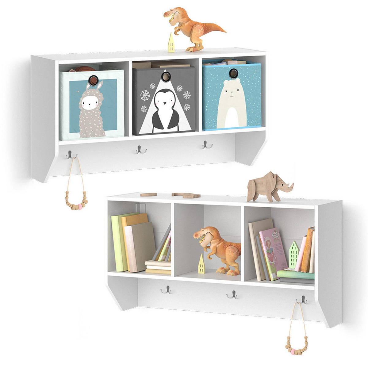 POLICE NA DĚTSKÝ POKOJ Luigi Bílá - bílá, kompozitní dřevo (107.2/56/31cm) - Vicco