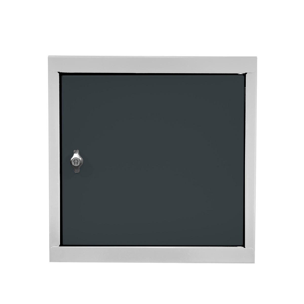 SCHLIESSFACHWÜRFEL Blocky mit Drehriegelschloss für Vorhängeschloss 40x40x40cm Lichtgrau/Anthrazitgrau - Anthrazit/Grau, Metall (40/40/40cm) - PROREGAL