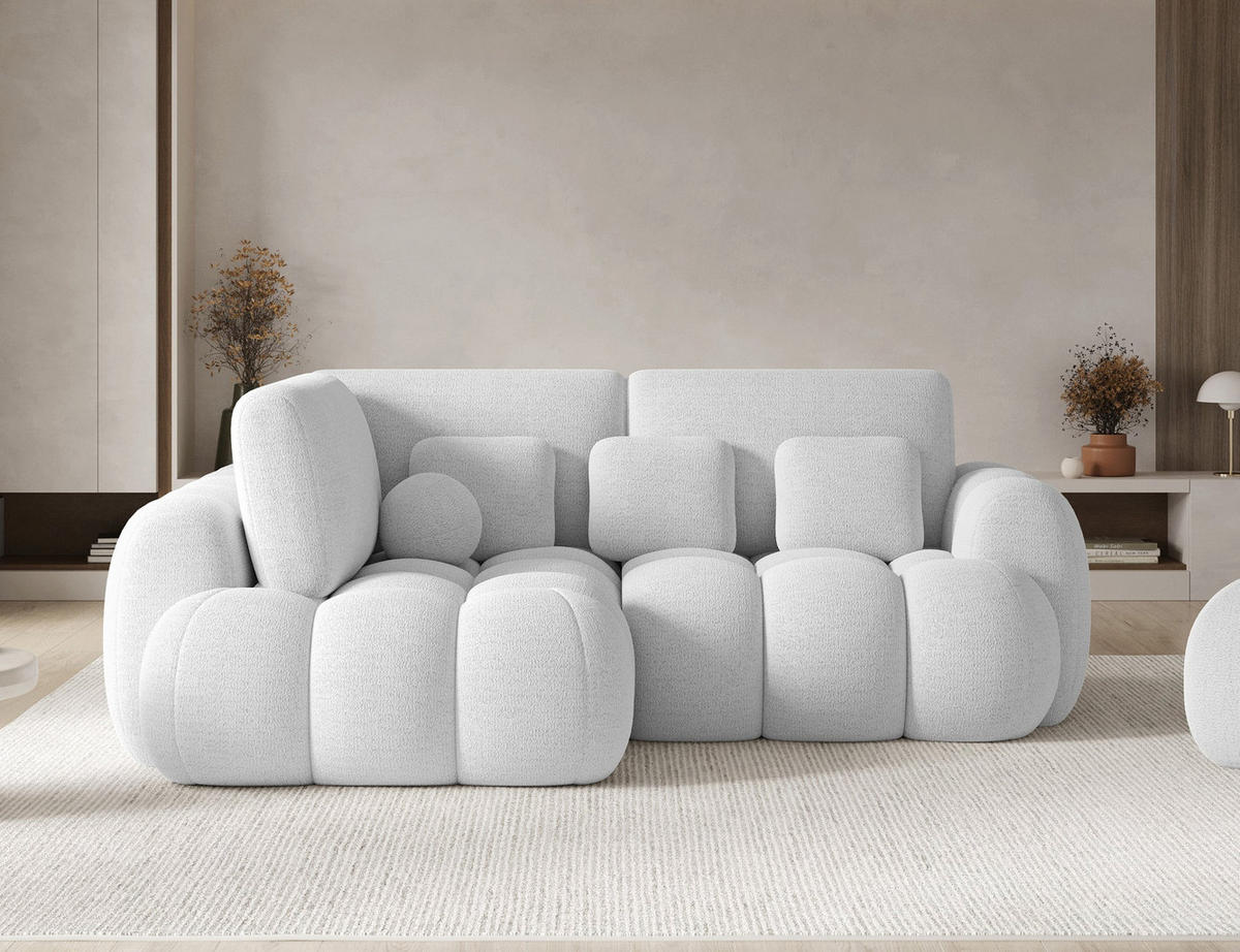 ECKSOFA COZION L-Form mit Schlaffunktion & Bettkasten – Modernes 3-Sitzer Sofa, HR-Kaltschaum, Wellenfederung, 267 × 165 cm - Schwarz/Weiß, Kunststoff (165/267cm) - Wohnideebilder