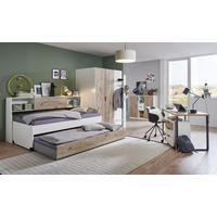 JUGENDZIMMER Norderney in Weiß oder Weiß 8 teilig - Weiß, Holzwerkstoff (120/200/80cm)