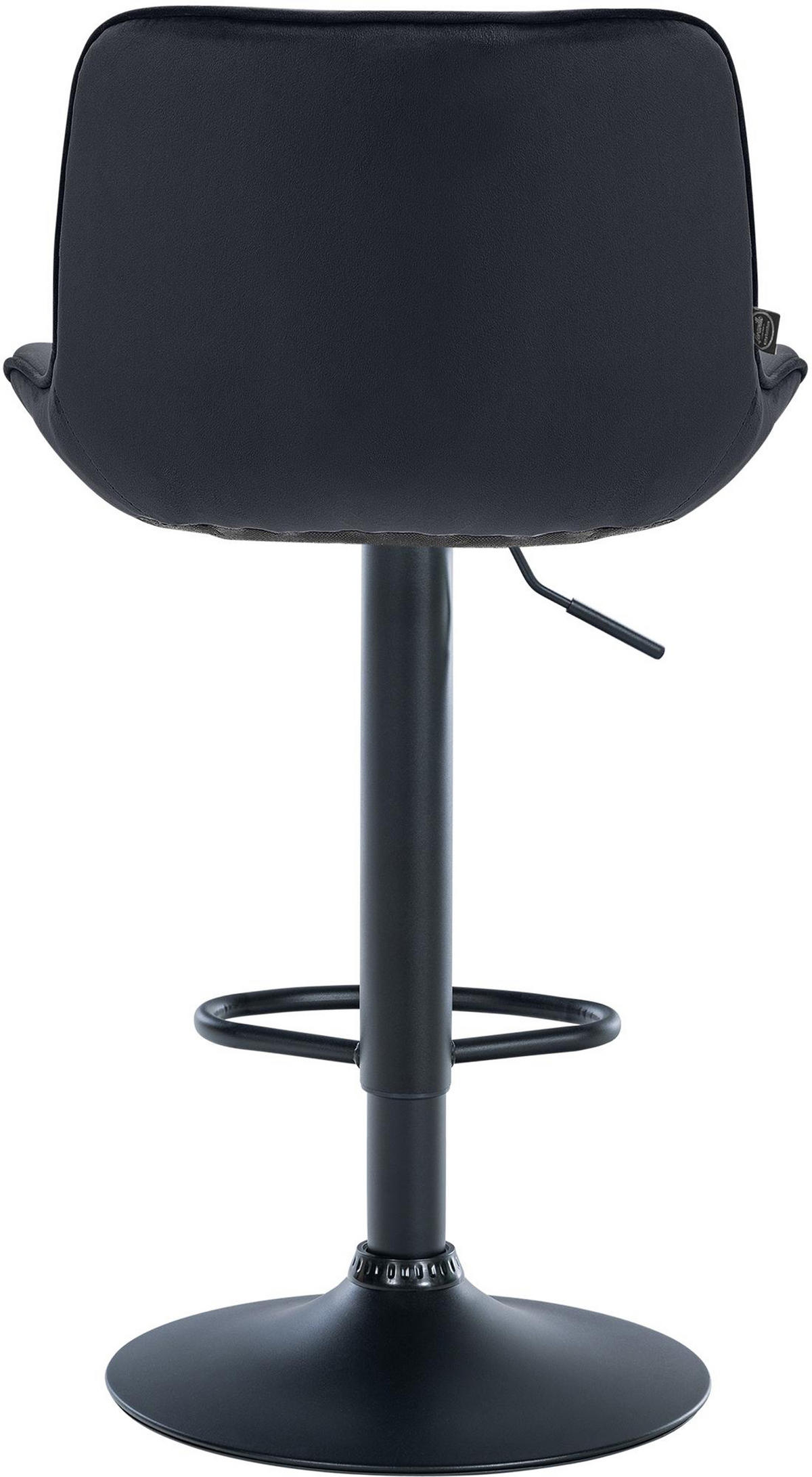 BARHOCKER 2er Set Vulcano Samt schwarz schwarz - Schwarz, Textil/Metall (49/106/51cm) - TPFLiving