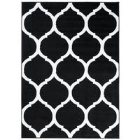 TEPPICH LUXURY Schwarz Marokkanisch Rauten 140/200 cm - Schwarz, Textil (140/200cm) - Tapiso