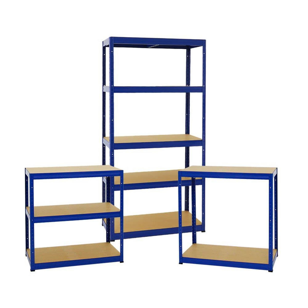SCHWERLASTREGAL Slim Elephant S 2er-Set mit 2x 180x90x45 cm 5 Ebenen Fachlast 350 kg Blau - Blau, Metall (180/180/45cm) - PROREGAL