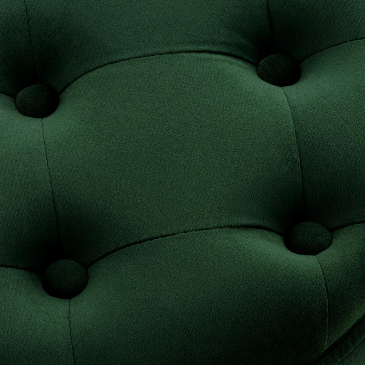 SITZWÜRFEL Samt Grün - Schwarz/Grün, Kunststoff/Textil (44/42/44cm) - CLP