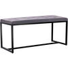 SITZBANK 100/40 cm Kunstleder grau - Schwarz/Grau, Textil/Metall (100/48/40cm) - CLP