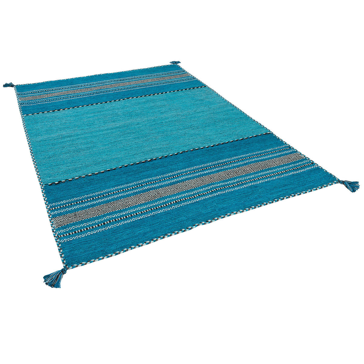 NATUR TEPPICH KELIM NAVARRO - Türkis, Textil (120/180cm) - Pergamon