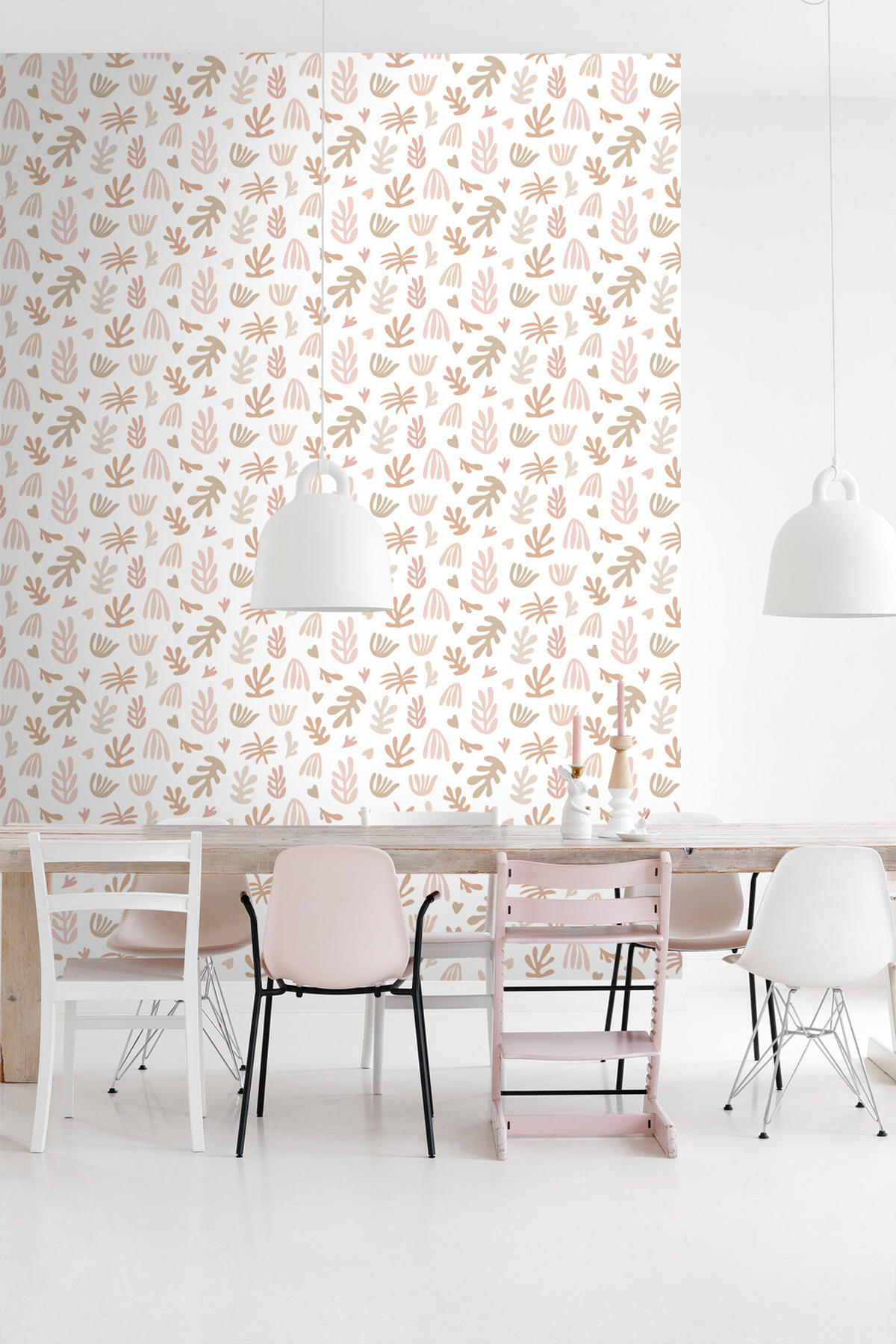 TAPETE Pflanzen im Matisse-Stil 50 x 900 cm - Beige, Papier (50/900cm) - ESTAhome