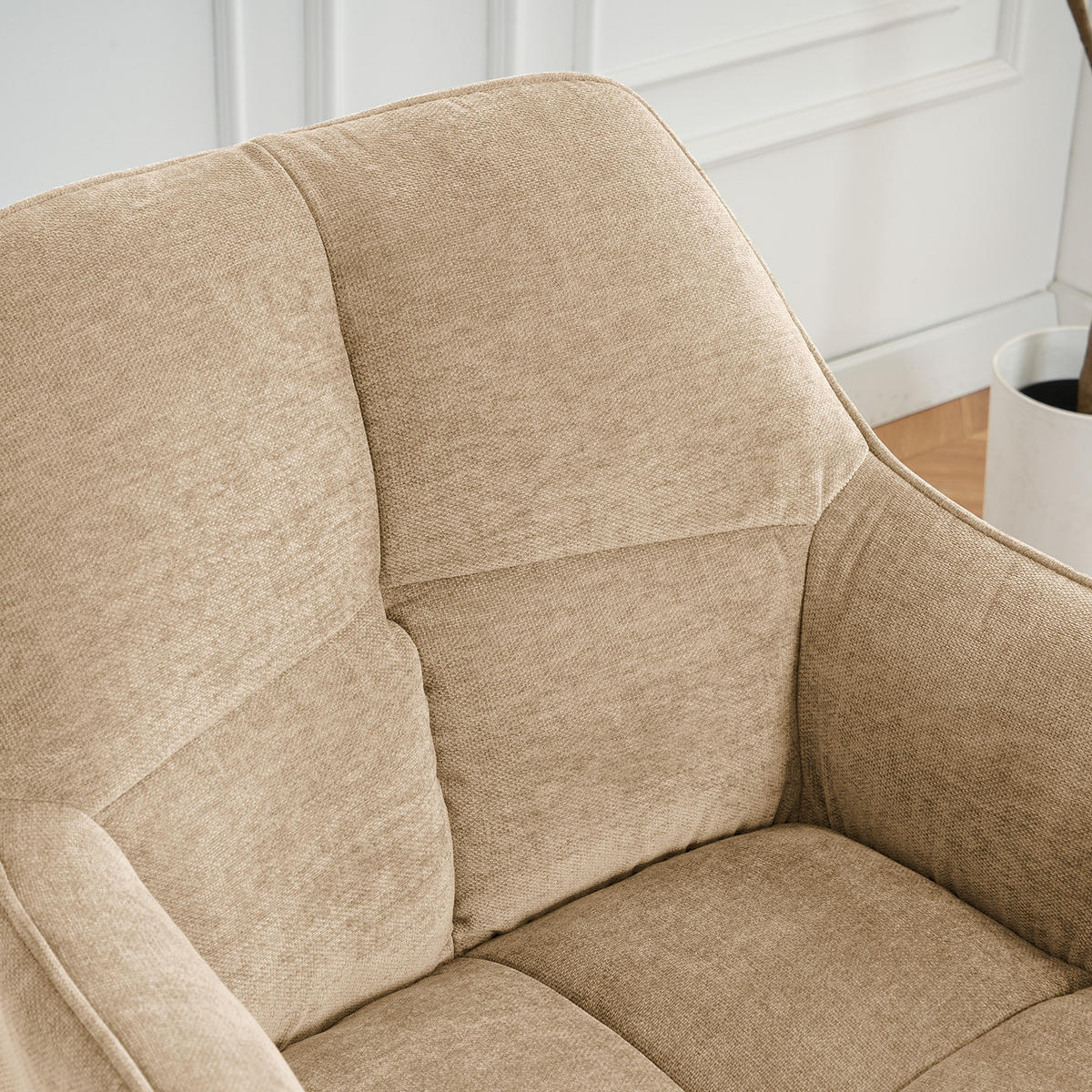 BÜROSTUHL - Beige, Textil/Metall (59/81/62cm) - home24