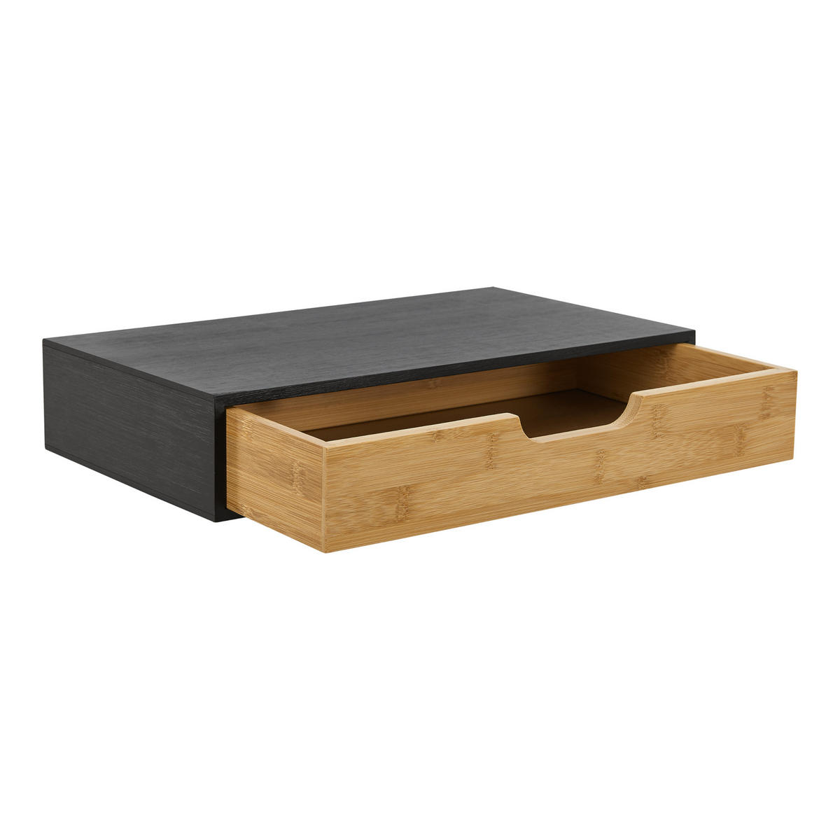 WANDREGAL Bokn - Schwarz, Holz (40/8/24cm) - [en.casa]