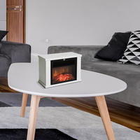 ELEKTROKAMIN Kaminofen 1200W Elektrischer Kamin Standkamin Flammeneffekt - Weiß, Metall (17/25/34cm) - HOMCOM