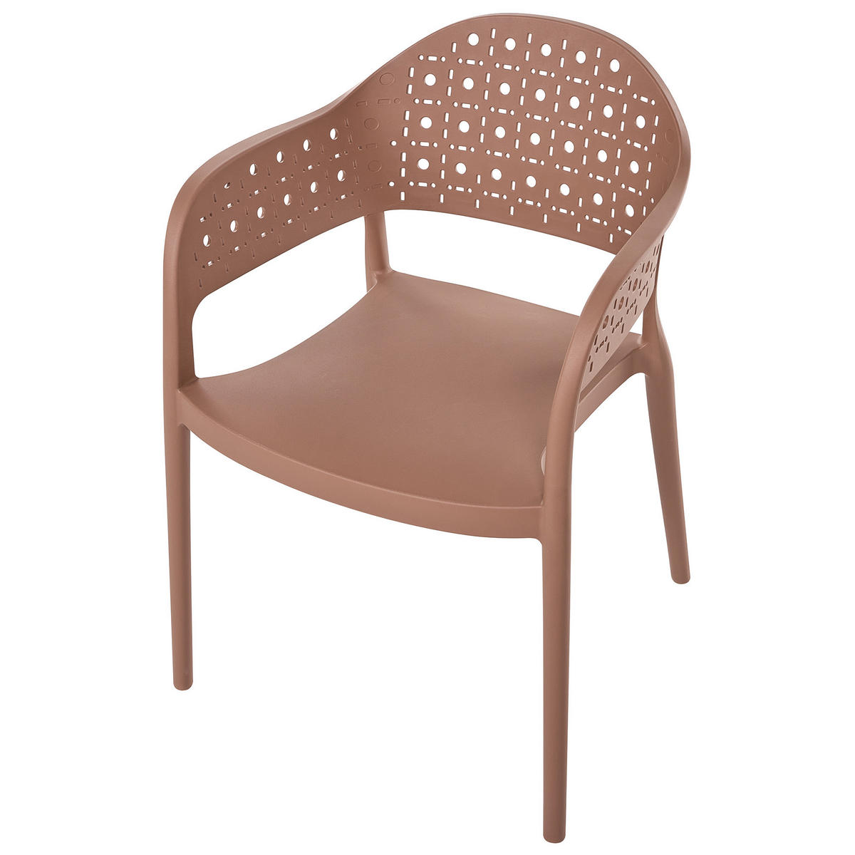 STUHL 4er-Set Braun Narino - Braun, Kunststoff (55/78/50cm) - Beliani