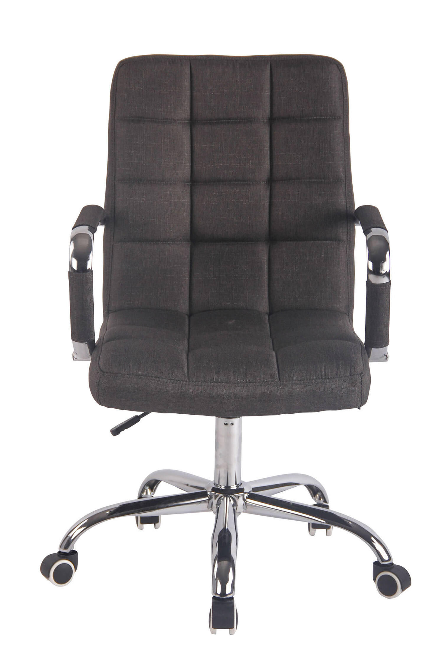 BÜROSTUHL Deal, Stoff Dunkelgrau - Dunkelgrau, Textil/Metall (56/104/62cm) - TPFLiving