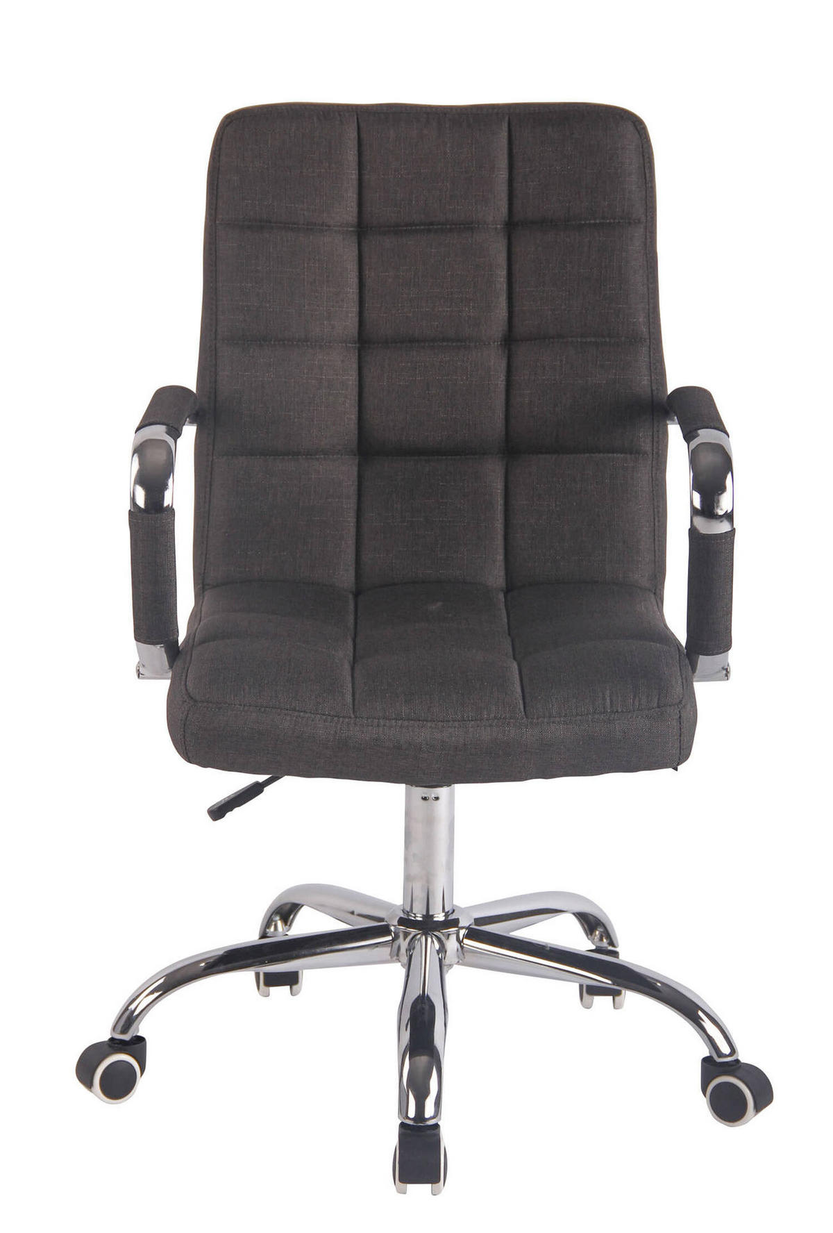 BÜROSTUHL Deal, Stoff Dunkelgrau - Dunkelgrau, Textil/Metall (56/104/62cm) - TPFLiving