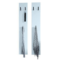 GARDEROBENPANEEL Roma M140, Moderne Wandgarderobe mit 6 Kleiderhaken, Made in Germany, Wandpaneel für Flur,Weiß matt (24 x 140 x 2 cm) - Weiß, Holzwerkstoff (24/140/2cm) - InnoFurn