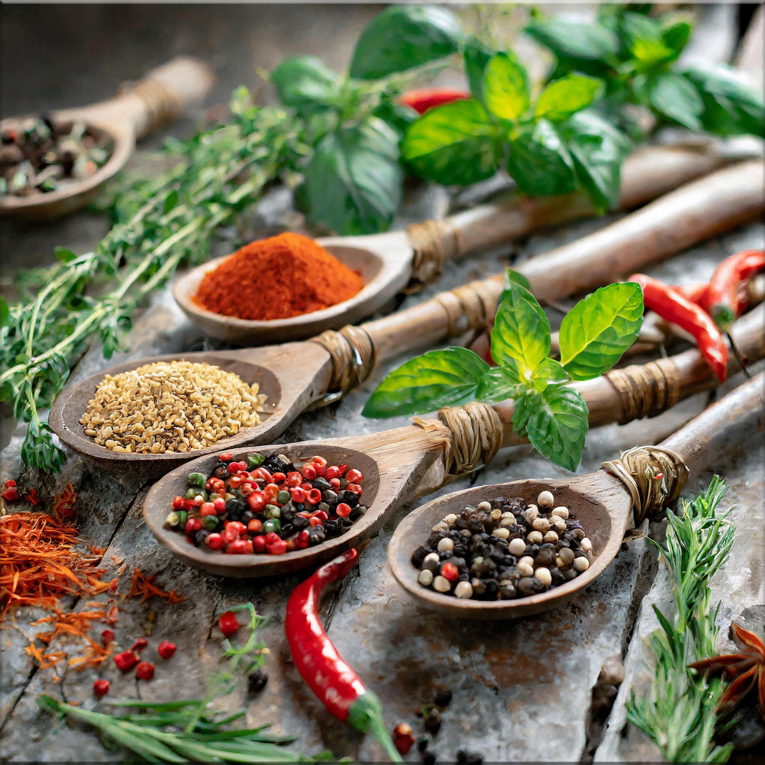 GLASBILD 30x30 cm Küche Kräuter - Gelb, Glas (30/30cm) - artissimo