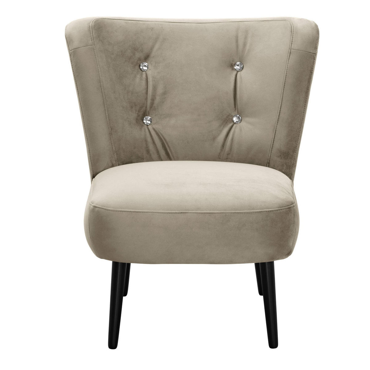 COCKTAILSESSEL Kayleigh Samtvelours sahara - Sahara, Kunststoff (68/80/69cm) - 58aufmkessel