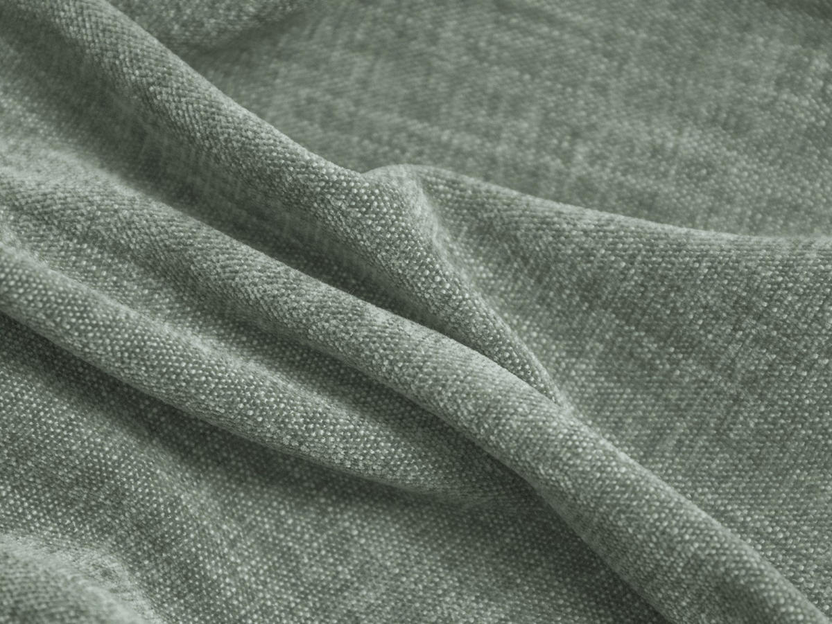 MODULARES-PANORAMASOFA links Martina aus strukturiertem Stoff Moosgrün 5 Sitzplätze - Salbeigrün, Textil (280/75/406cm) - Micadoni