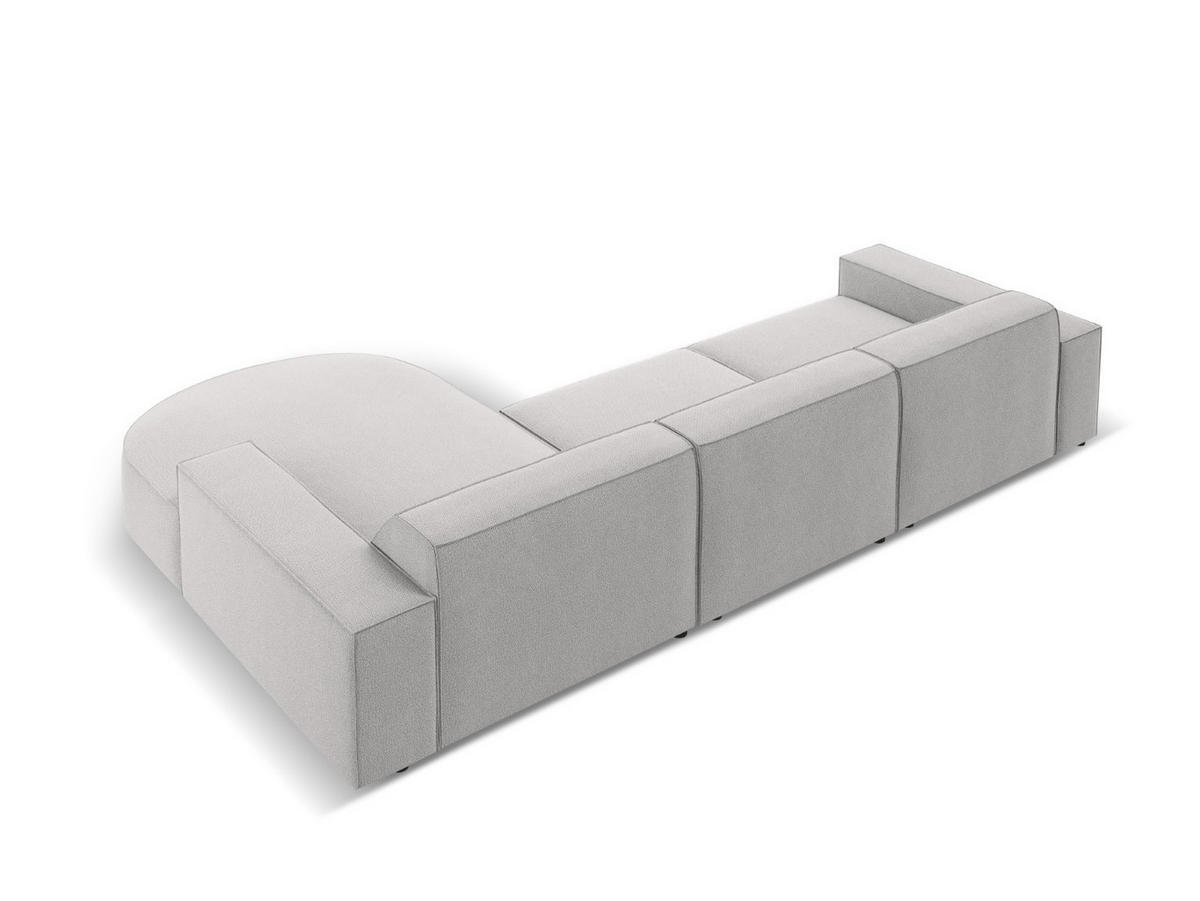 ECKSOFA rechts Jodie aus strukturiertem Stoff hellgrau 4 Sitzplätze - Hellgrau, Textil (166/284cm) - Micadoni