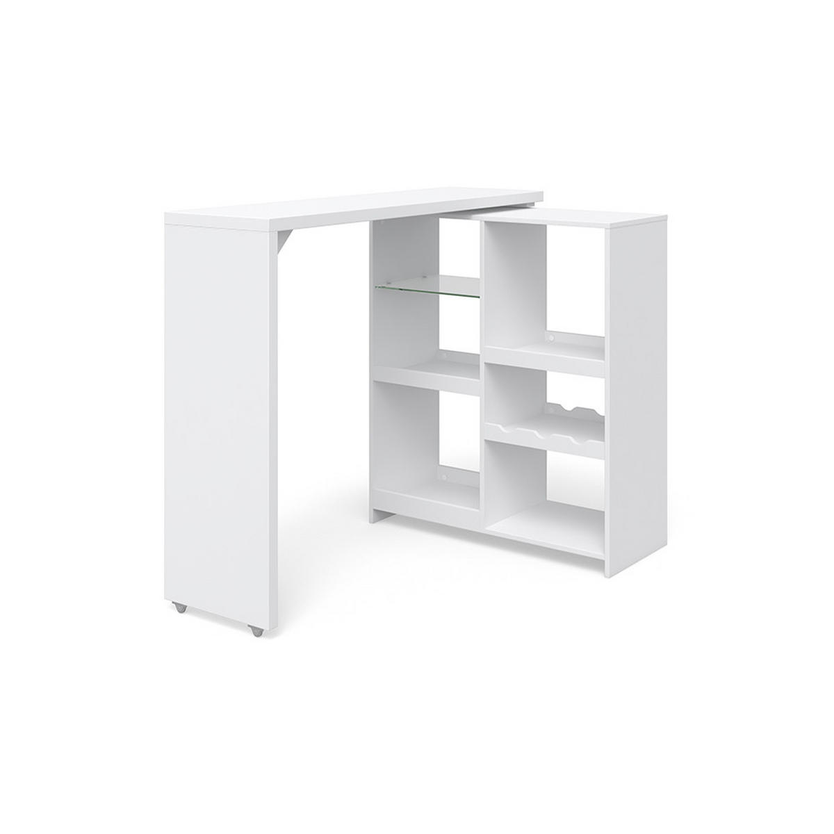 BARTISCH Vega Weiß 138 x 39 cm - Weiß, Holzwerkstoff (138/110.4/39cm) - Vicco