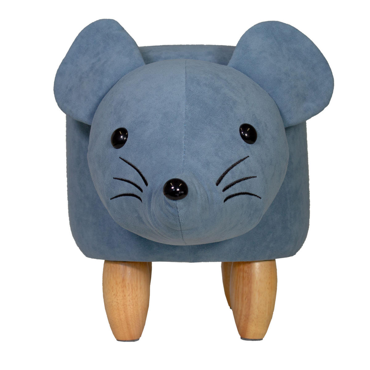 TIERHOCKER Maus Grau - Blau, Textil (32/37/68cm) - SVITA