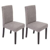ESSZIMMERSTUHL Grau, Dunkelbraun 2er-Set - Dunkelbraun/Grau, Textil (43/90/56cm) - MCW
