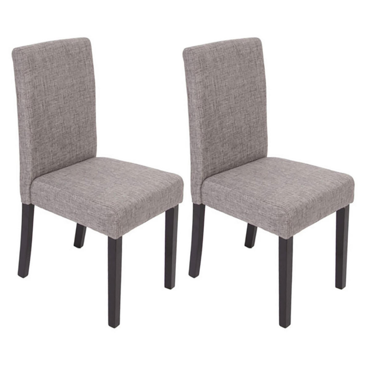 ESSZIMMERSTUHL Grau, Dunkelbraun 2er-Set - Dunkelbraun/Grau, Textil (43/90/56cm) - MCW