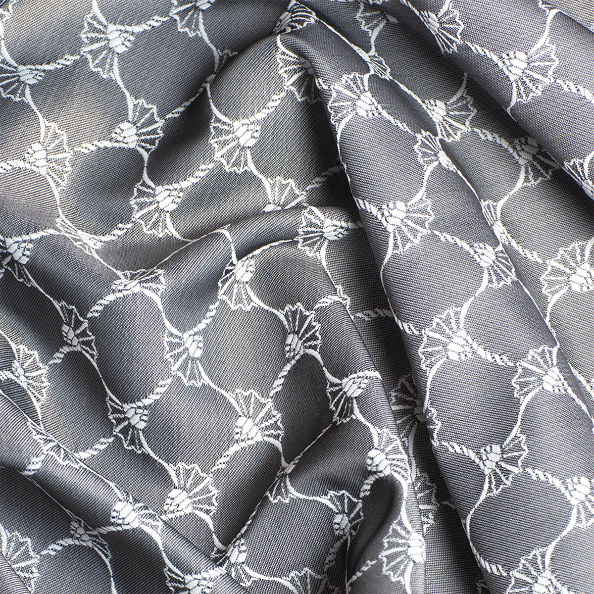 ÖSENVORHÄNGE ALLOVER GRAU - 010 - Grau, Textil (140/300cm) - Joop!