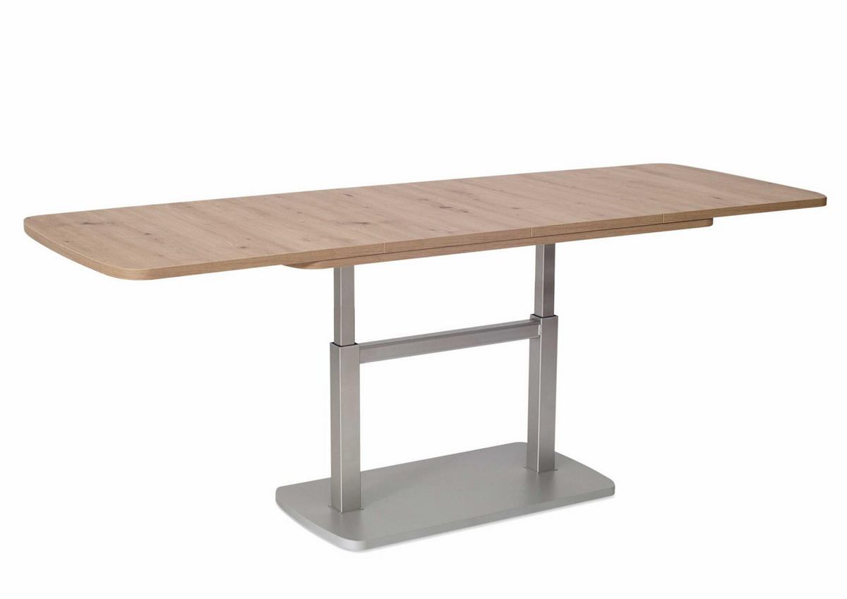FUNKTIONSTISCH ausziehbar Cate 110(145+180) x 63 x 53-72 Wohnzimmertisch Wildeiche - Braun, Holz (110/63/53cm) - 58aufmkessel