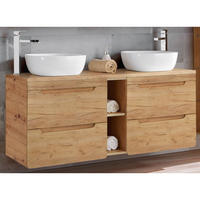 WASCHTISCH Luton-56 - Braun, Holzwerkstoff (141/76/46cm) - Lomado
