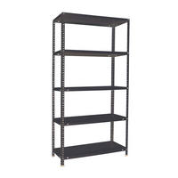 SCHRAUBREGAL PANDA TALL | HxBxT 200x110x50cm | 5 Fachböden | Fachlast 90kg | Anthrazit - Anthrazit, Metall (110/200/50cm) - PROREGAL