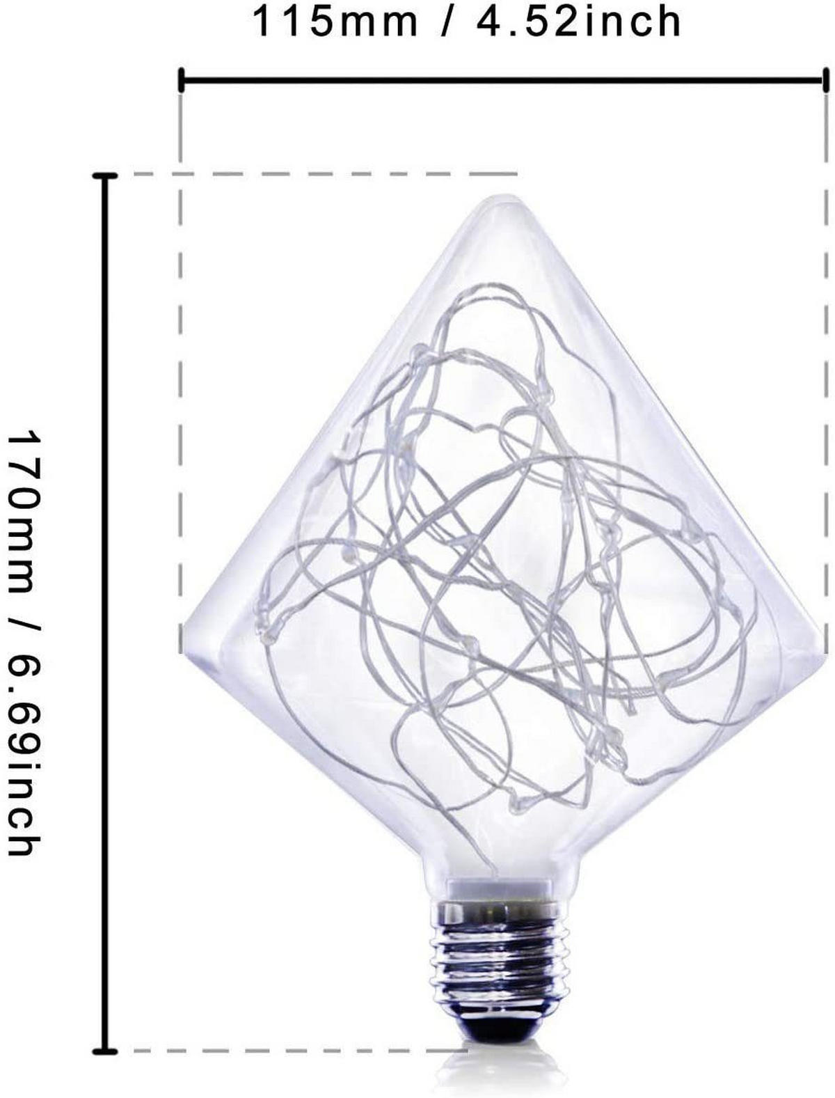 LED-LEUCHTMITTEL Arno II 17/11.5/11.5cm - Transparent, Glas (11.5/11.5cm) - Nettlife