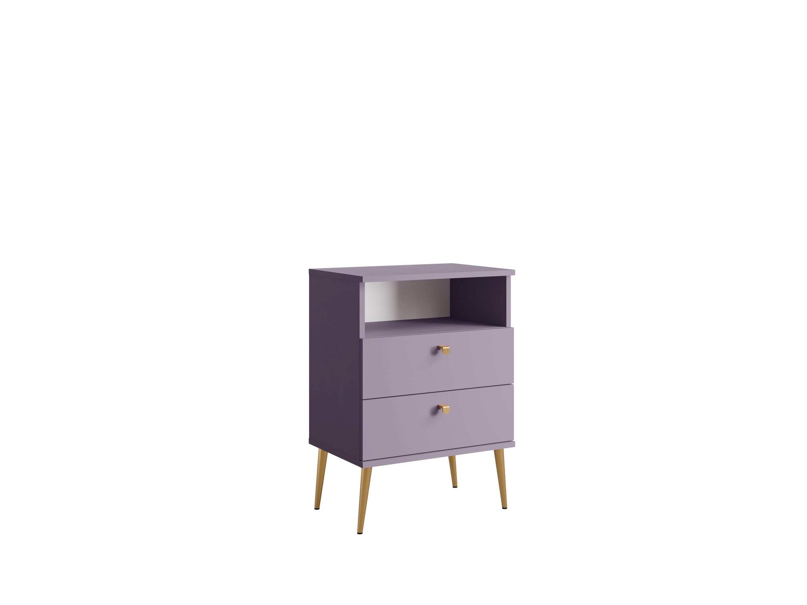 NACHTTISCH Pflaume 50/69,5/33,9 - Pflaume, Holzwerkstoff (50/70/34cm) - RAUMHIRSCH FURNITURE
