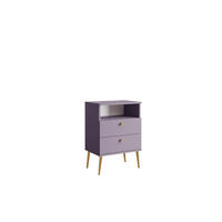 NACHTTISCH Pflaume 50/69,5/33,9 - Pflaume, Holzwerkstoff (50/70/34cm) - RAUMHIRSCH FURNITURE