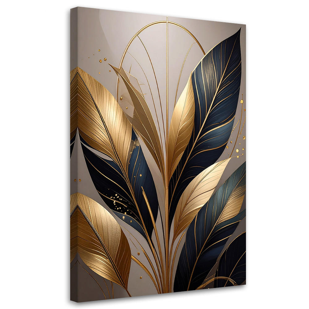 Feeby Leinwandbild, Gold 80x120 cm