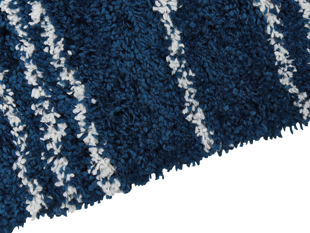 SHAGGY-TEPPICH Tashir 230/160 cm - Blau, Kunststoff (160/230cm) - Beliani